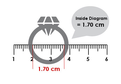 diameter of the inside of the ring