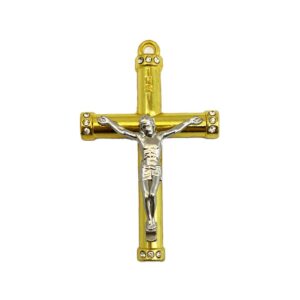 Religious Pendants holy Cross B2B custom wholesale metal charm made from jin sheu