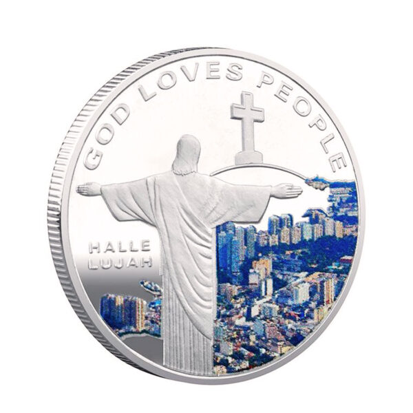 chrome plated christian challenge coin