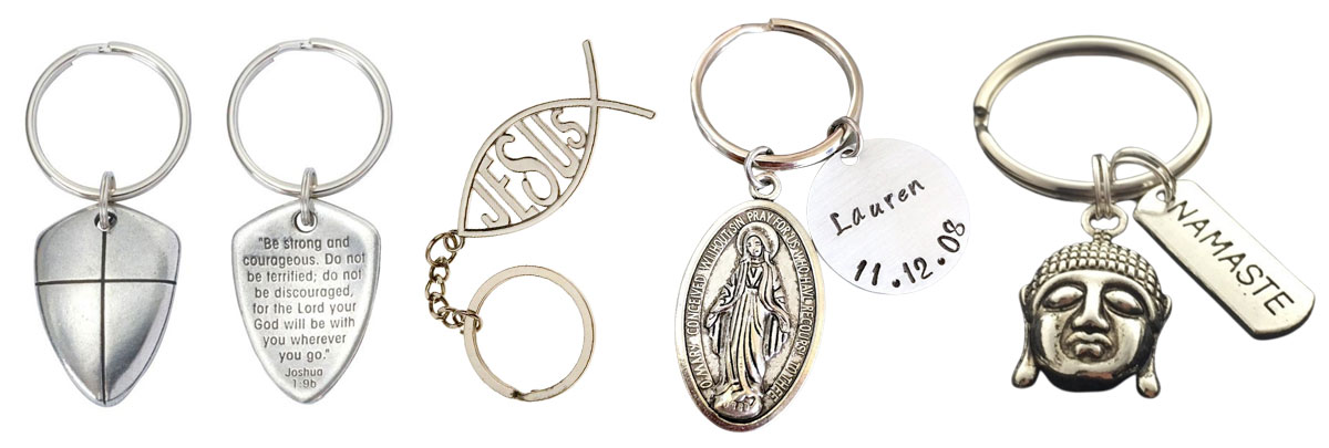 custom zinc alloy religious keychain souvenirs