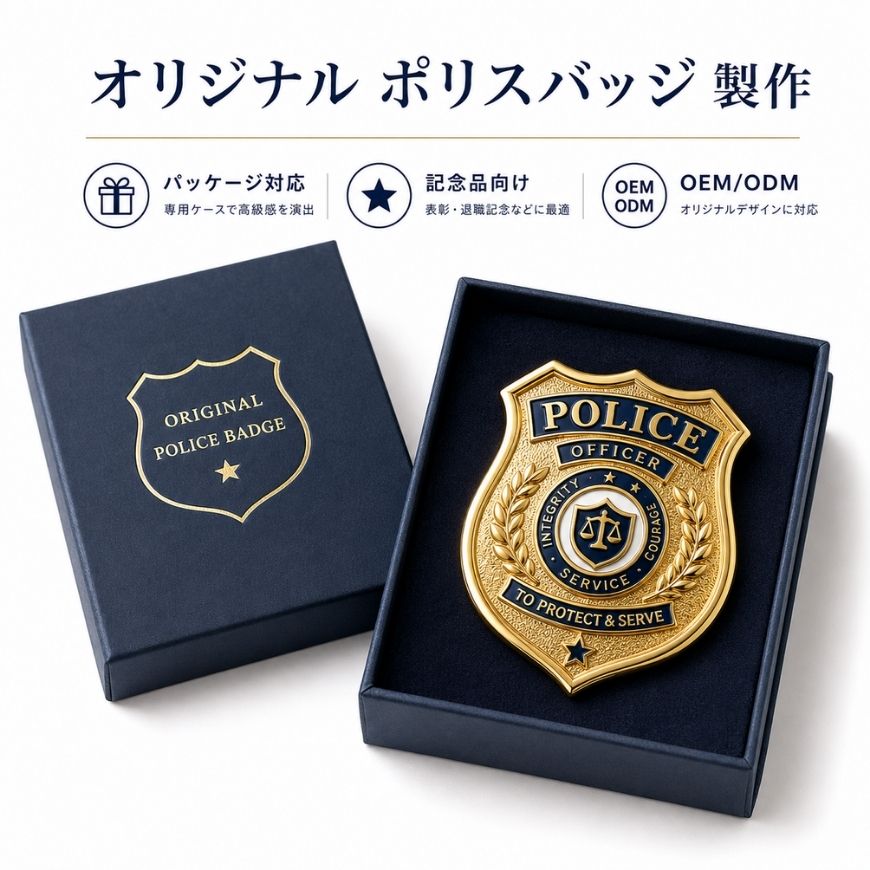 オリジナル ポリスバッジ 製作｜OEM警察バッジ・金属徽章メーカー