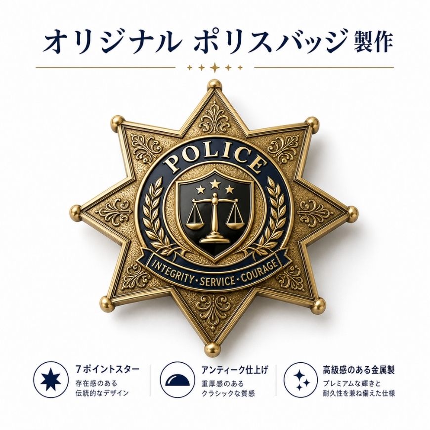 オリジナル ポリスバッジ 製作｜OEM警察バッジ・金属徽章メーカー