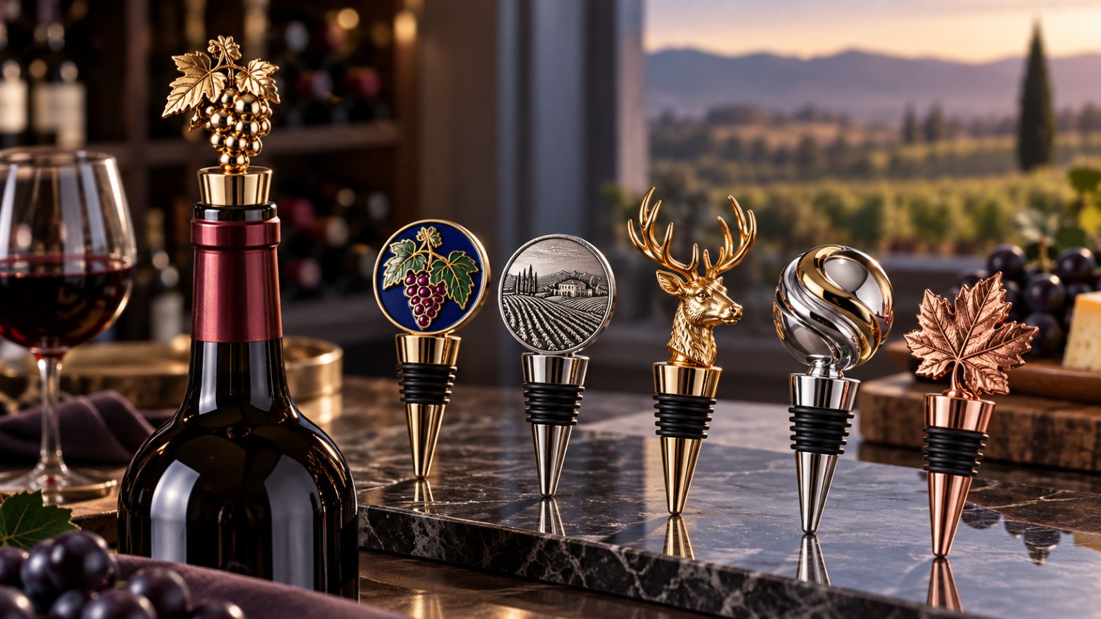Custom Metal Wine Bottle Stoppers Wholesale Manufacturer