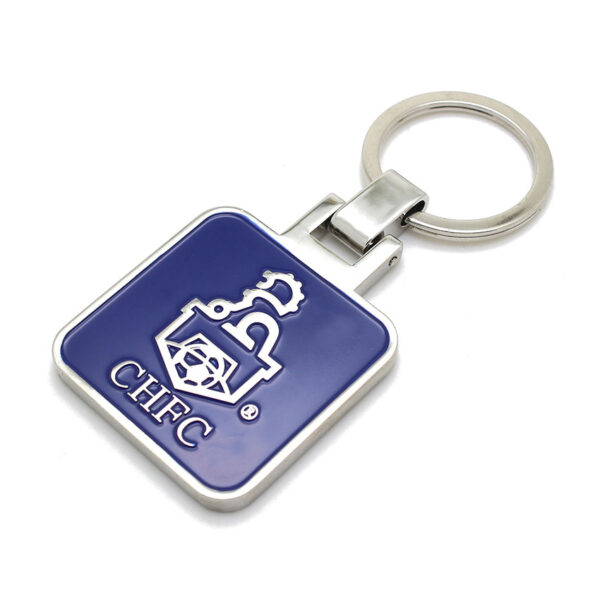 metal enamel company keychain