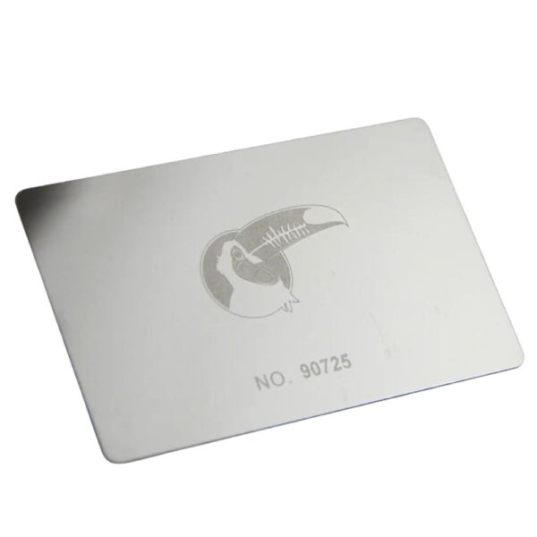 custom laser engraved logo metal business card