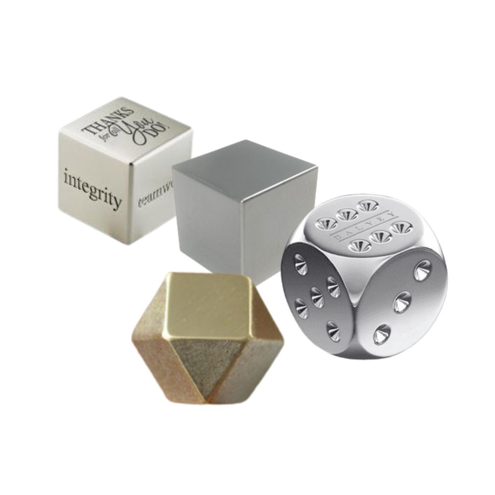 custom made metal cube paperweights