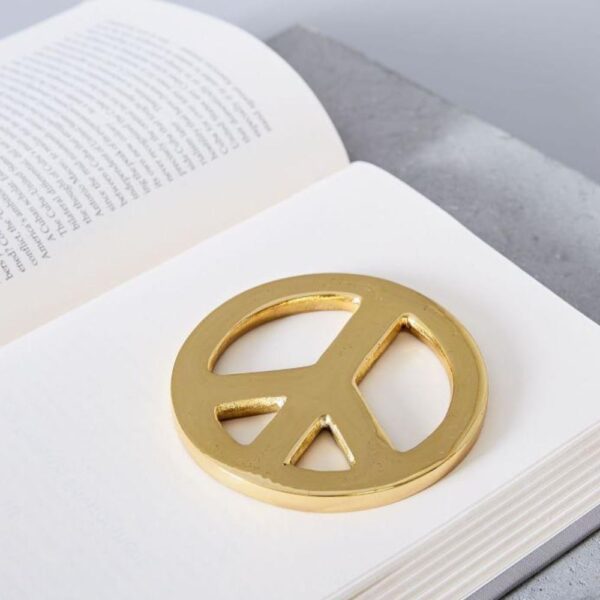 bulk metal paperweight peace symbol
