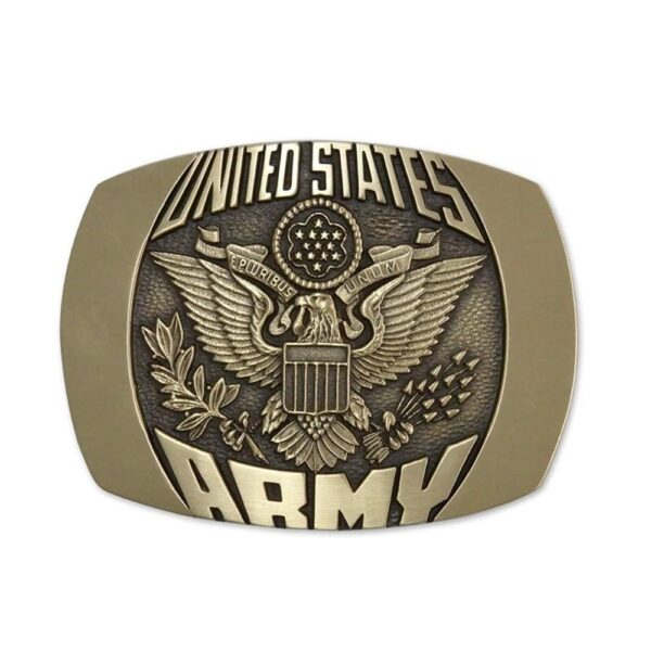 custom united states army brass belt buckle