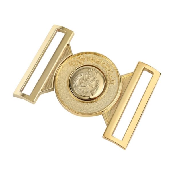 personalized gold military interlocking buckle