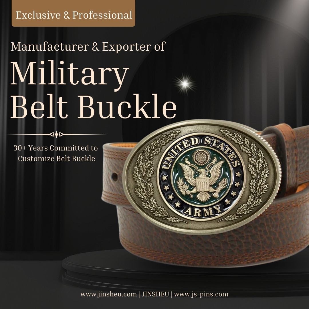 custom military belt buckle