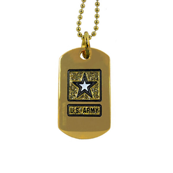 gold plated dog tag