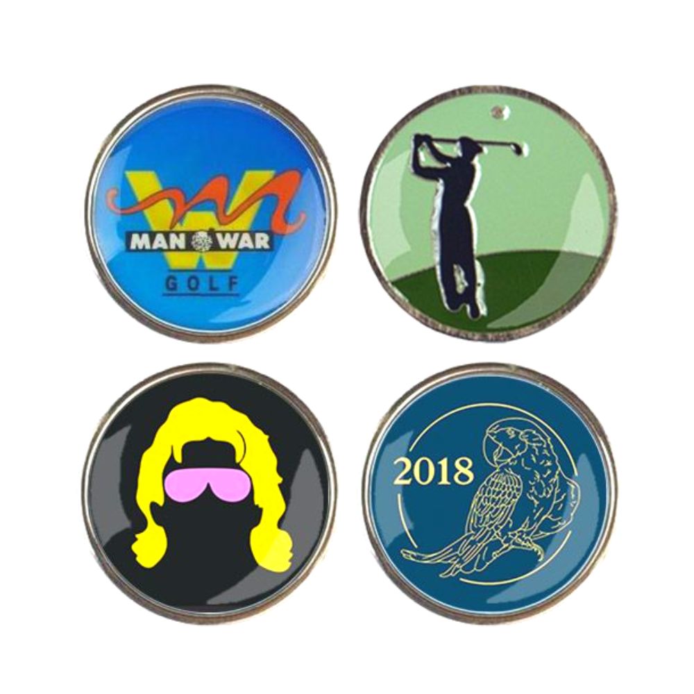 custom printed poly dome golf ball marker