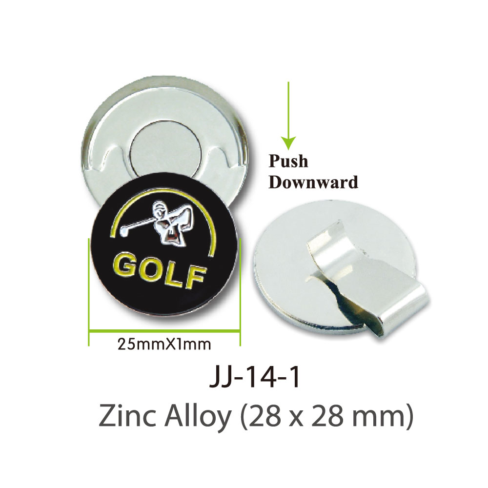 custom made zinc alloy golf hat clip