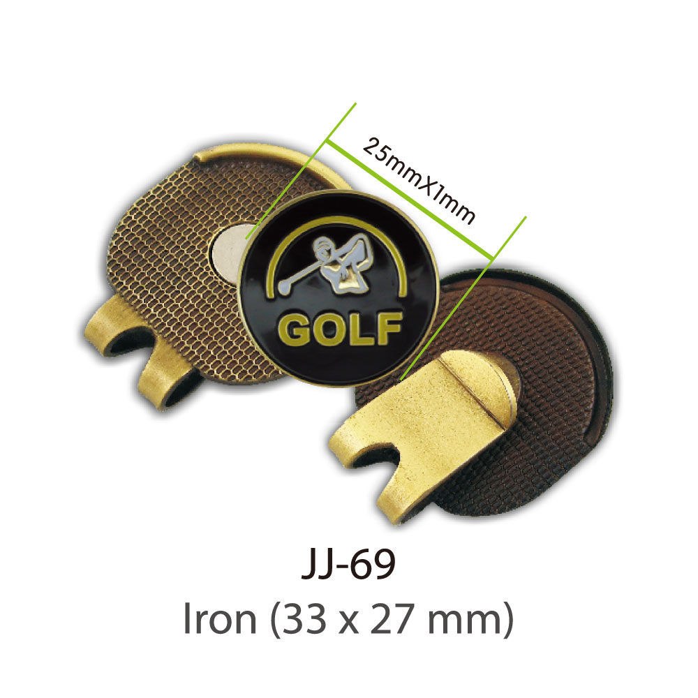 custom design golf hat clip with ball marker