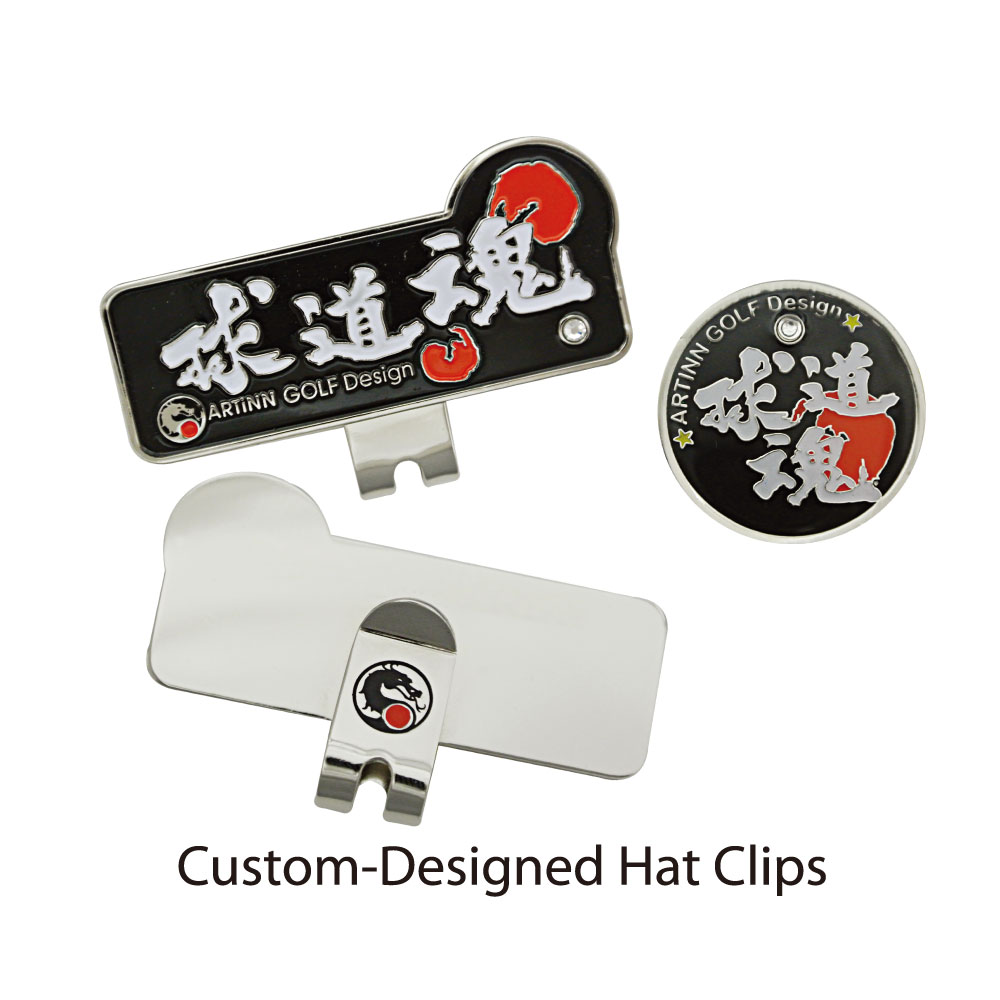 custom logo golf hat clip