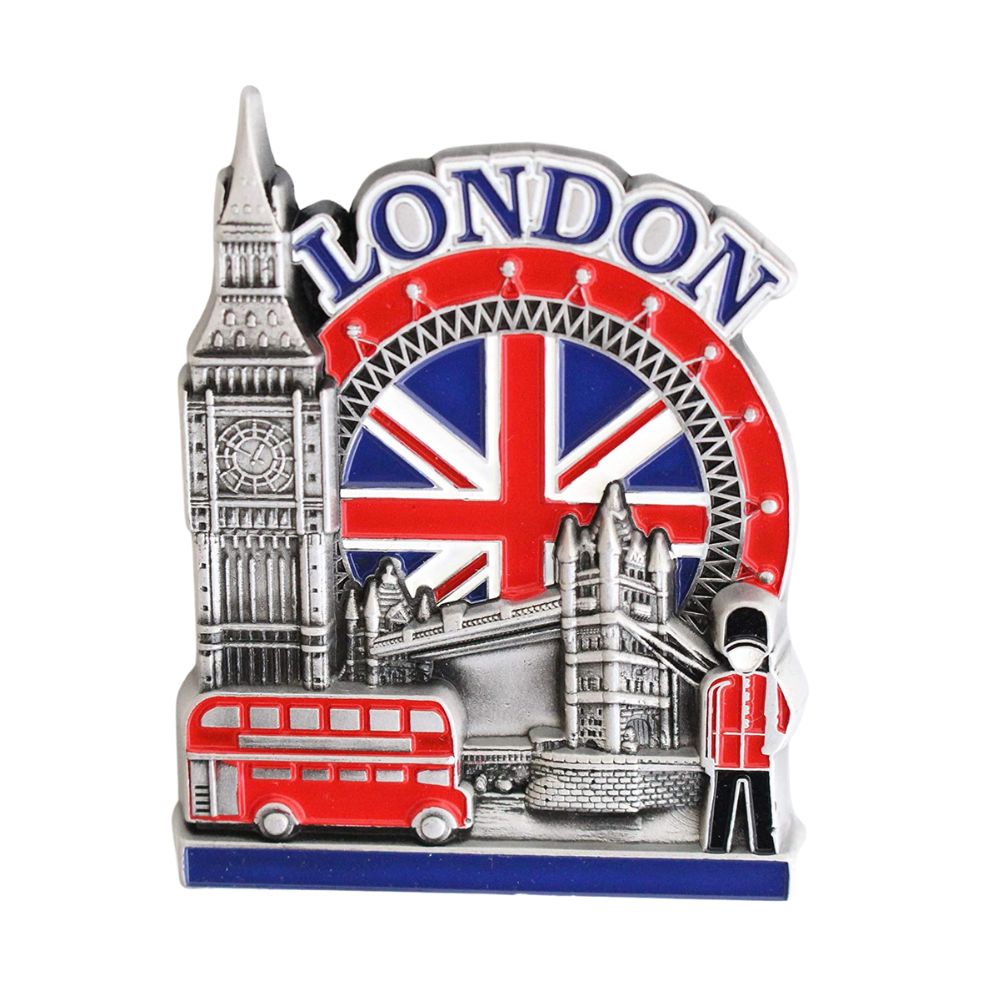 3D London United Kingdom Metal Fridge Magnet