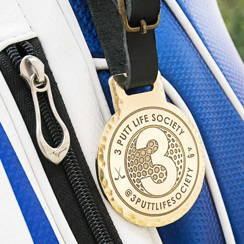 custom made metal golf bag tag