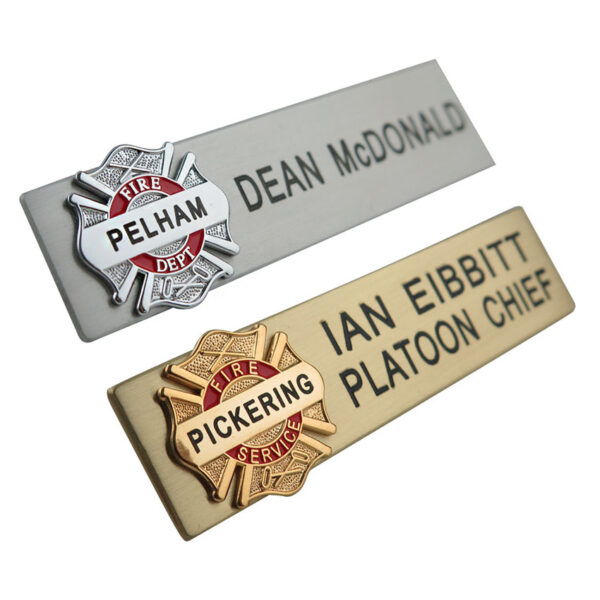 metal police name badges