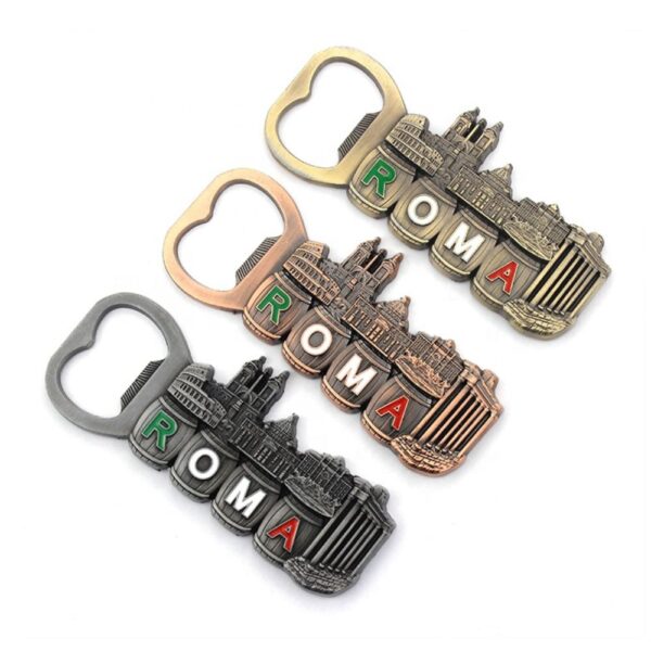 Rome travel gifts metal beer opener fridge magnets