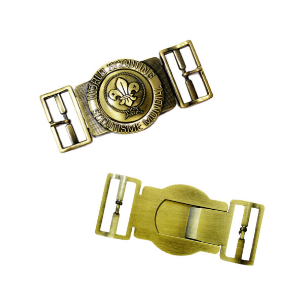 Custom logo belt buckles for world scout, boy scout zinc alloy material made from jin sheu