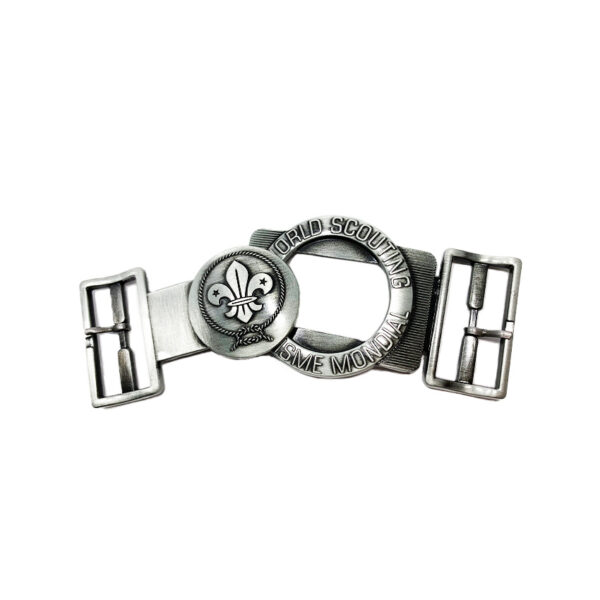 Custom logo belt buckles for world scout, boy scout zinc alloy material made from jin sheu