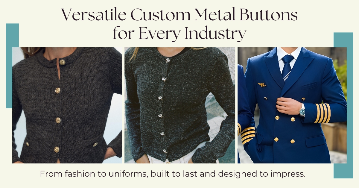 custom metal button every industry