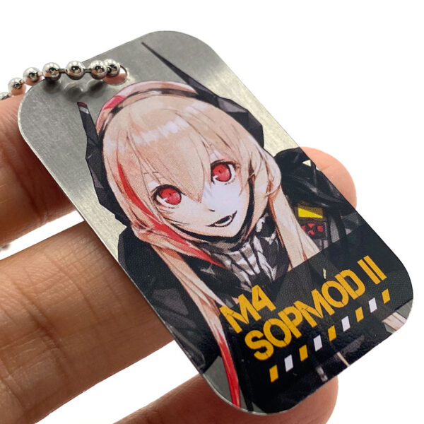 custom full-color printing anime character metal dog tag