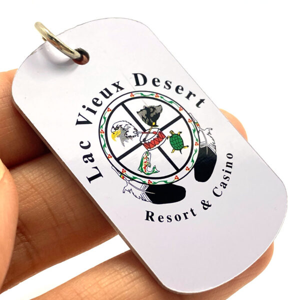 custom emblem printed aluminum military tag