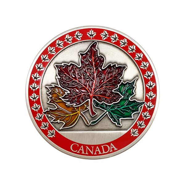 enamel custom maple souvenir coin