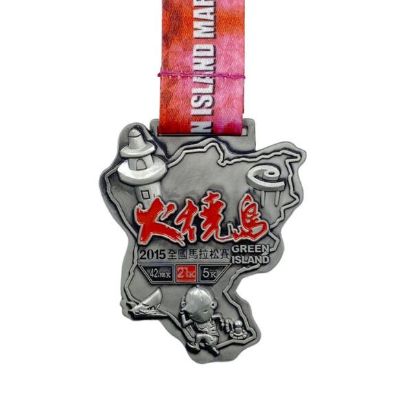 custom logo stamped promotional enamel sports medal