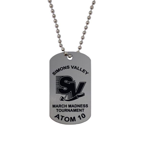 personalized brand logo dog tag chain