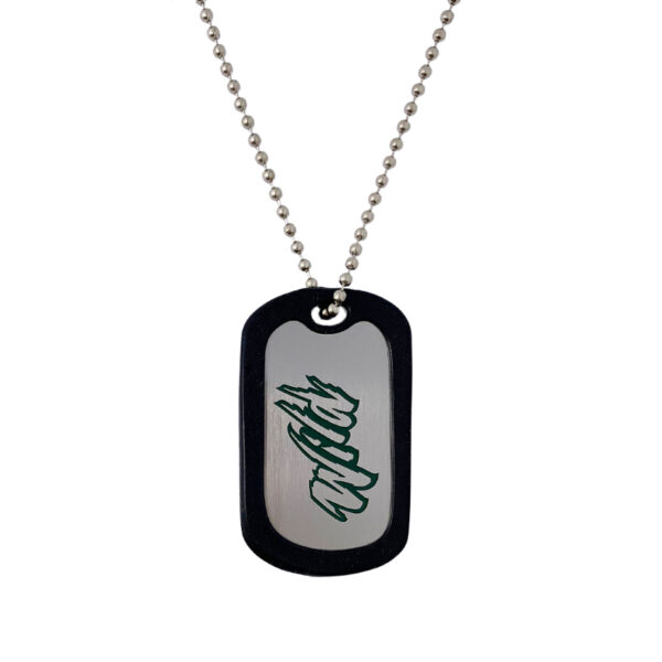 army tag necklace with pvc holder