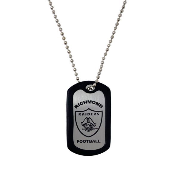 soldier tag chain glossy iron football logo