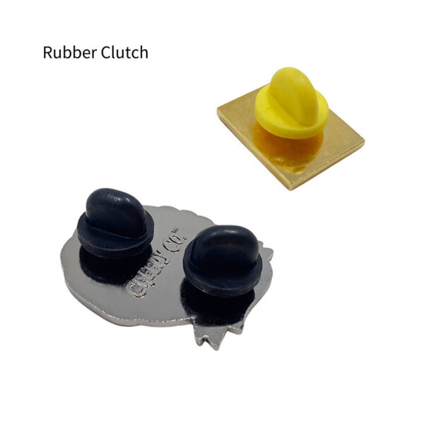 metal pin back rubber clutch