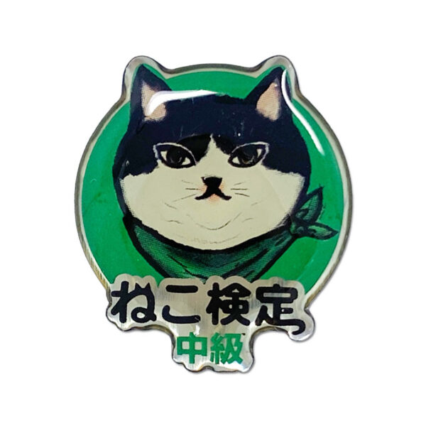 custom metal printed cat pin badge
