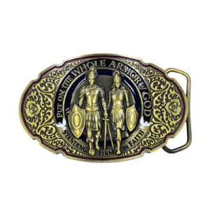 custom antique brass belt buckle
