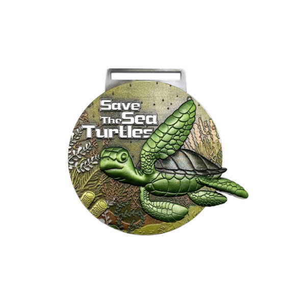 UV print medal of save the sea turtle