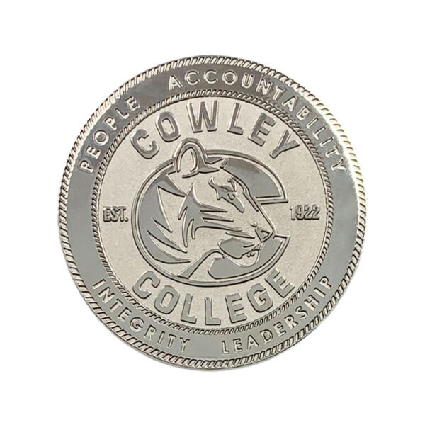 silver college commemorative coin tiger logo