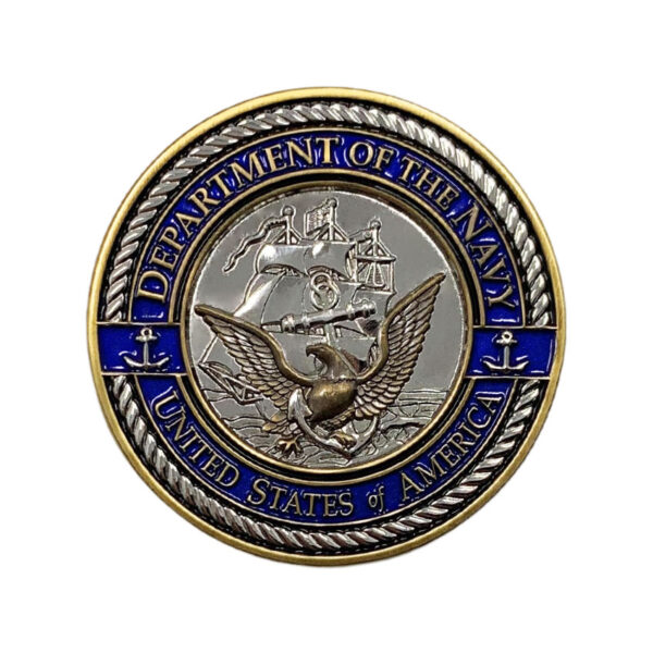America navy 3D relief military coin