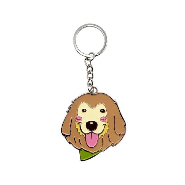 cute dog enamel keychain