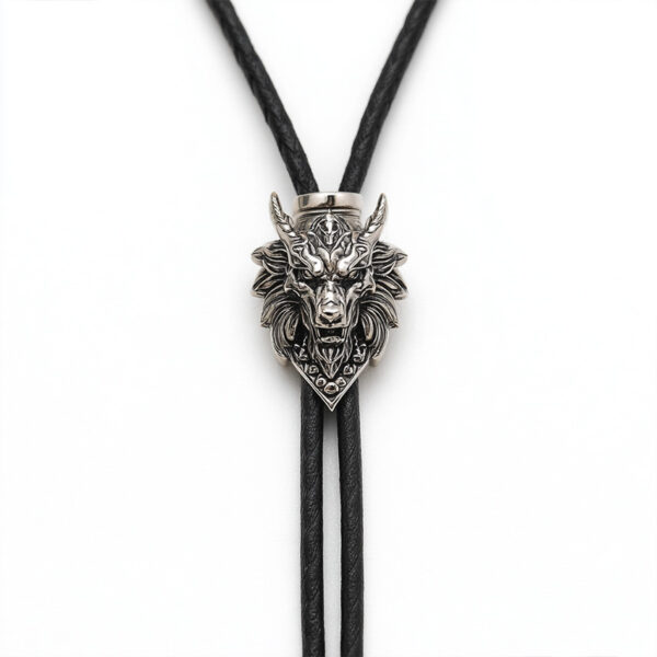 custom dragon logo 3D relief bolo tie made from Jin Sheu
