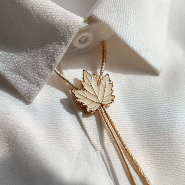 maple logo enamel bolo tie canda