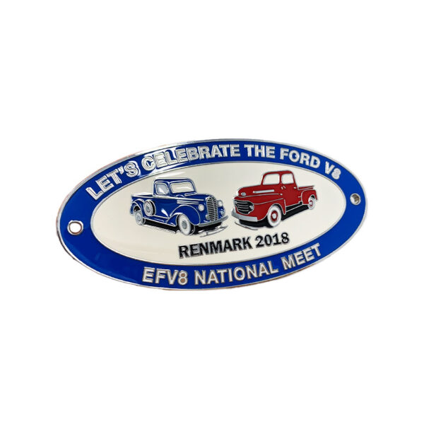 a car emblem of custom ford made from js pins