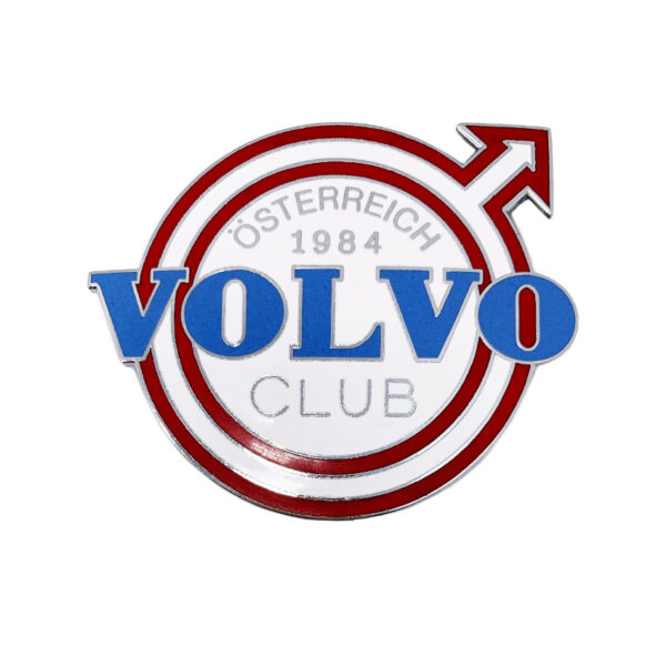 Volvo club custom shape car badge hard enamel