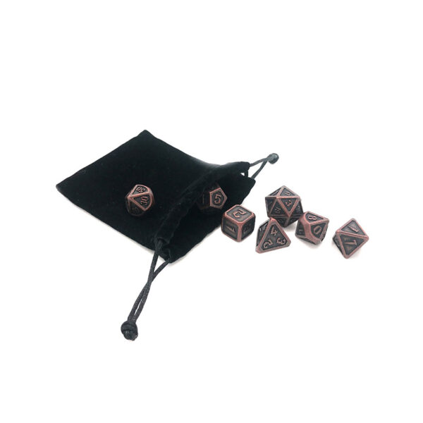 custom dice sets dnd with a velvet pouch