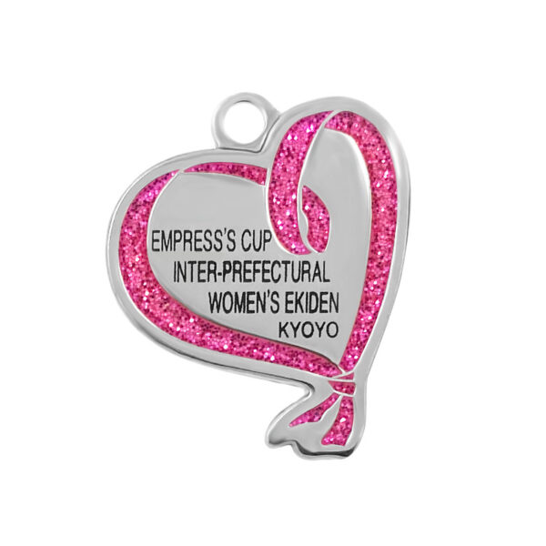 custom heart glitter souvenir metal tags