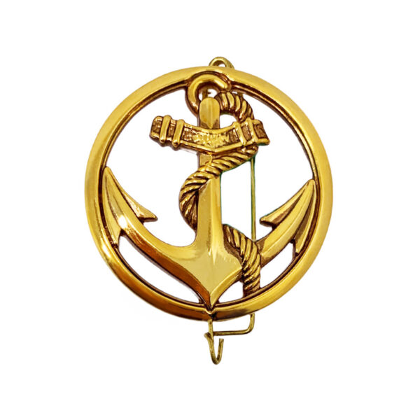 shiny gold navy cap badge 3D logo