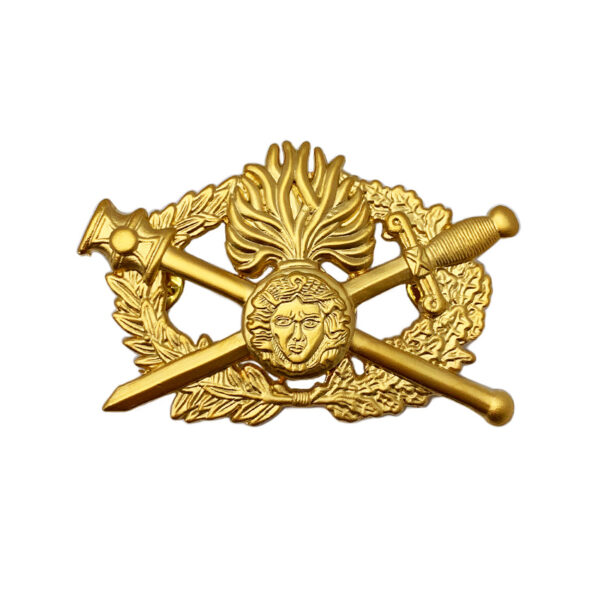 matte gold plating army hat badge