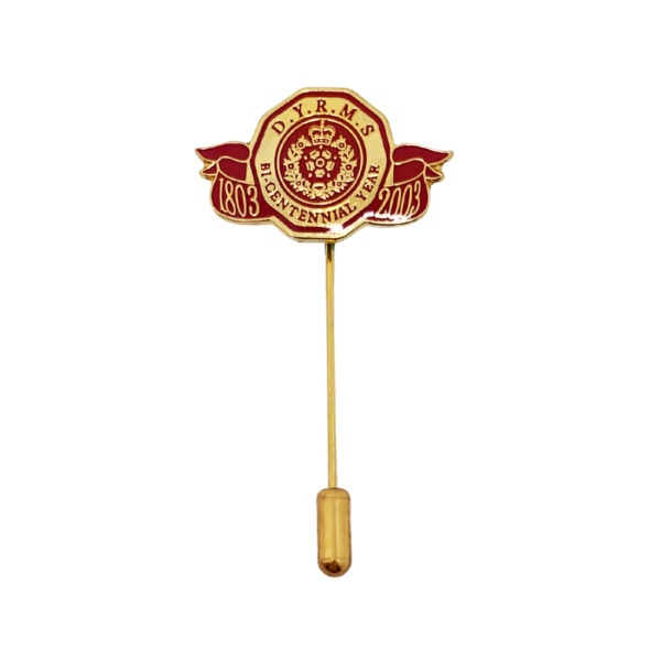 military custom logo enamel with epoxy gold finishing stick pin