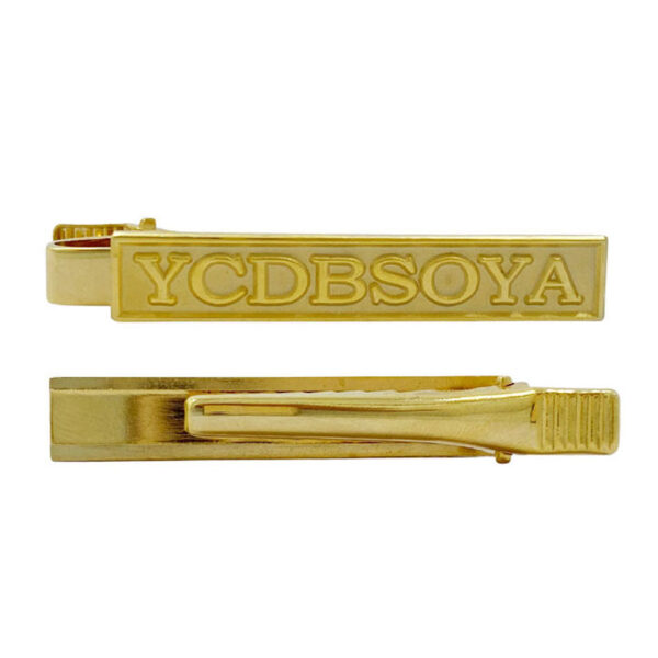 personalized gold plated tie clip